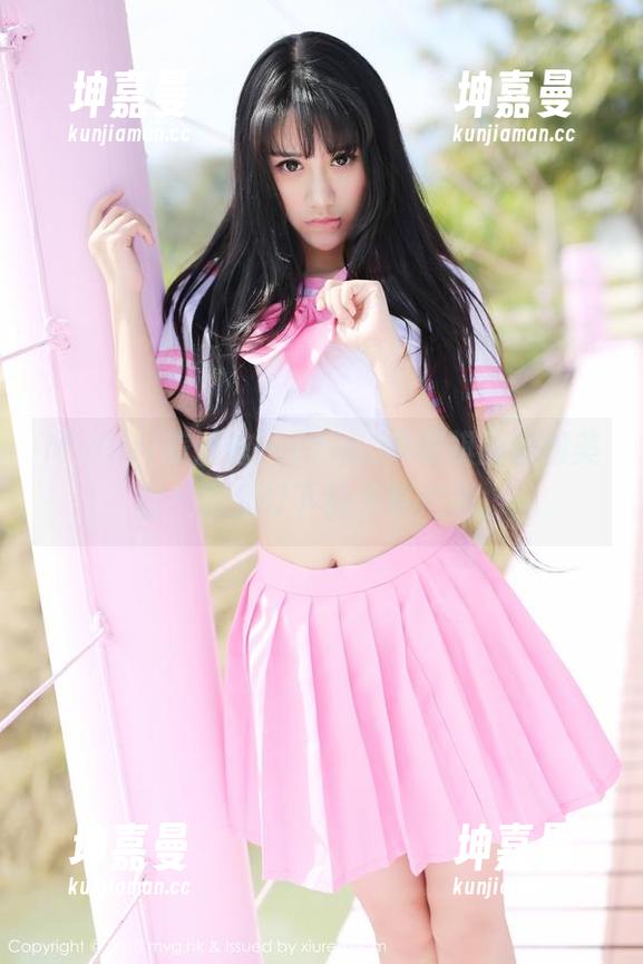 MyGirl美媛馆 - Cris_卓娅祺的校服美图，闪光灯下的天真烂漫。