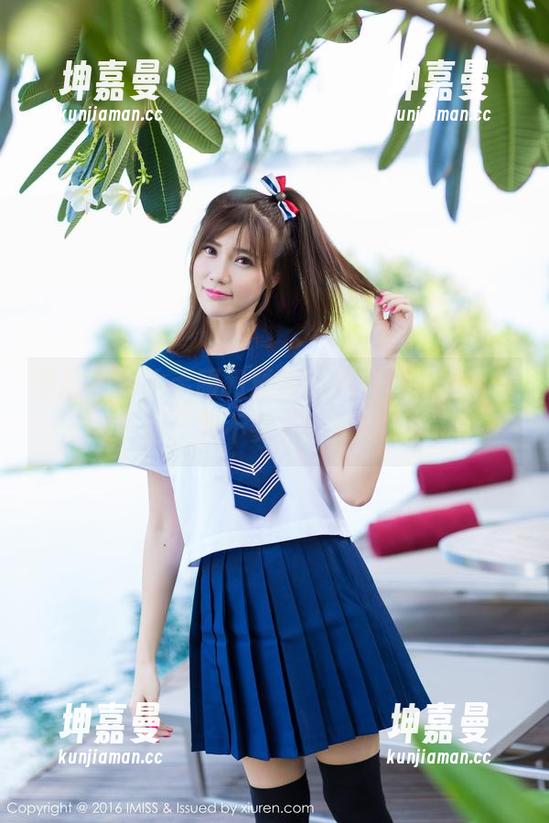爱蜜社-夏茉GIGI 爱蜜社 - 水手服和夏茉GIGI,像是海风拂面,要不要下载一波?